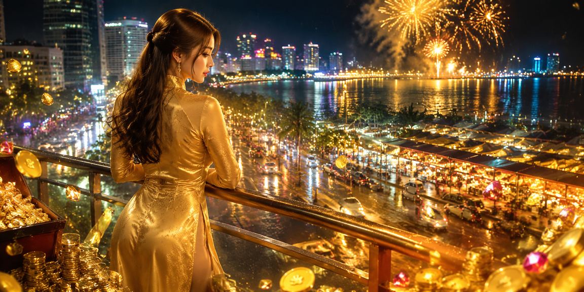 Khung cảnh người chơi cá cược tại Nha Trang trong trang phục Áo Dài